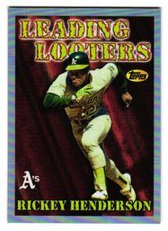 2023 Topps Archives Rickey Henderson Leading Looters Baseball Card A's