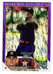 2023 Topps Update Hunter Brown Rookie #'d /799 Parallel Baseball Card Astros