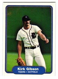 1982 Fleer Kirk Gibson Baseball Card Tigers