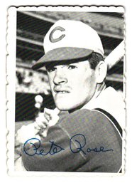 1969 Topps Deckle Edge Pete Rose Baseball Card Reds