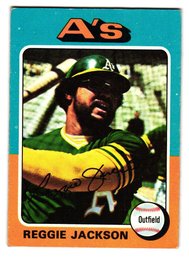 1975 Topps Reggie Jackson Baseball Card A's