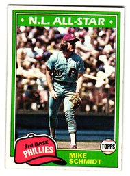 1981 Topps Mike Schmidt Baseball Card Phillies