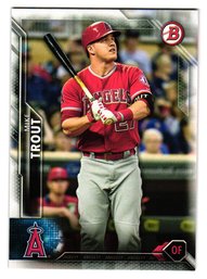 2016 Bowman Mike Trout Baseball Card Angels