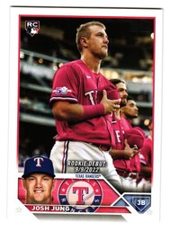 2023 Topps Update Josh Jung Rookie Debut Baseball Card Rangers