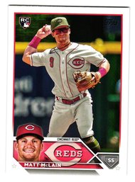 2023 Topps Update Matt McLain Rookie Baseball Card Reds