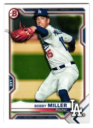 2021 Bowman Bobby Miller Prospect Baseball Card Dodgers