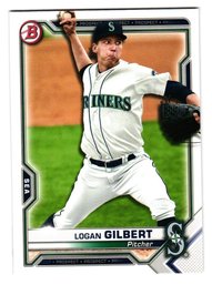 2021 Bowman Logan Gilbert Prospect Baseball Card Mariners