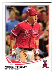 2013 Topps Mike Trout 2012 Rookie Of The Year Baseball Card Angels