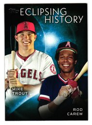 2015 Topps Mike Trout / Rod Carew Eclipsing History Insert Baseball Card Angels