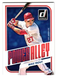 2016 Panini Donruss Mike Trout Power Alley Insert Baseball Card Angels