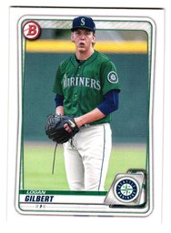 2020 Bowman Logan Gilbert Prospect Baseball Card Mariners