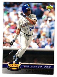 1992 Upper Deck Ken Griffey Jr. Tripple Crown Contenders Insert Baseball Card Mariners