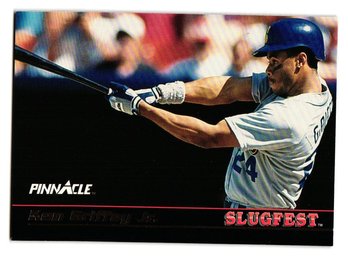 1992 Pinnacle Ken Griffey Jr. Slugfest Insert Baseball Card Mariners
