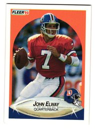 1990 Fleer John Elway Football Card Broncos