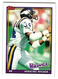 1991 Topps Herschel Walker Football Card Vikings