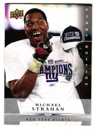 2008 Upper Deck 1st Edition Michael Strahan Football Card Giants
