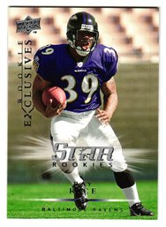 2008 Upper Deck Rookie Exclusives Ray Rice Rookie Football Card Ravens