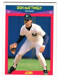1990 Score Don Mattingly Superstar Baseball Card Yankees