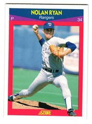 1990 Score Nolan Ryan Superstar Baseball Card Rangers