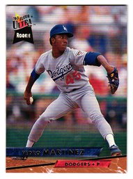 1993 Fleer Ultra Pedro Martinez Rookie Baseball Card Dodgers