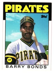 1986 Topps Traded Barry Bonds Rookie Baseball Card Pirates