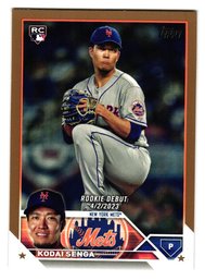 2023 Topps Update Kodai Senga Rookie #'d /2023 Gold Parallel Debut Baseball Card Mets