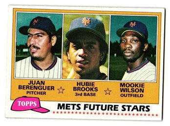 1981 Topps Mookie Wilson Rookie Baseball Card Mets
