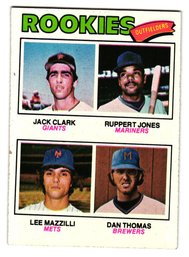 1977 Topps Jack Clark / Lee Mazzilli / Jones  Thomas Rookie Outfielders Baseball Card