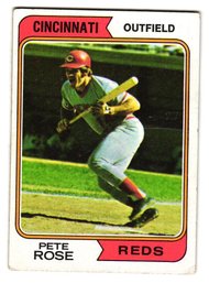 1974 Topps Pete Rose Baseball Card Reds