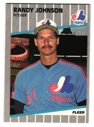 1989 Fleer Randy Johnson Rookie Baseball Card Expos