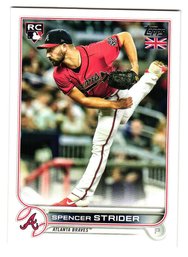 2022 Topps Spencer Strider Rookie Baseball Card Braves