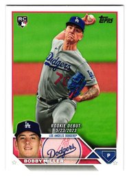 2023 Topps Update Bobby Miller Rookie Debut Baseball Card Dodgers