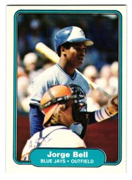 1982 Fleer Jorge Bell Rookie Baseball Card Blue Jays