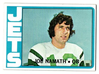 1972 Topps Joe Namath Football Card Jets
