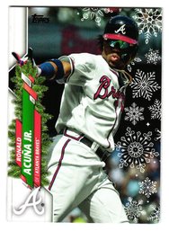 2020 Topps Holiday Ronald Acuna Jr. Baseball Card Braves