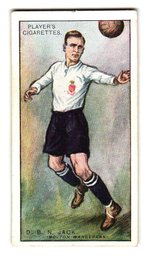 1928 John Player & Sons Footballers Tobacco Card David Jack Bolton Wanderers