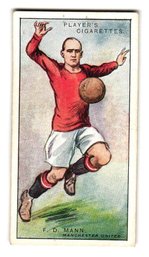 1928 John Player & Sons Footballers Tobacco Card Frank Mann Manchester United