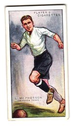 1928 John Player & Sons Footballers Tobacco Card L. McPherson Swansea Town