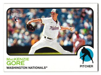 2022 Topps Heritage MacKenzie Gore Rookie Baseball Card Nationals