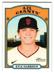 2021 Topps Heritage Minors Kyle Harrison Prospect Baseball Card Giants