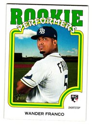 2022 Topps Heritage High Numbers Wander Franco Rookie Performers Insert Baseball Card Rays
