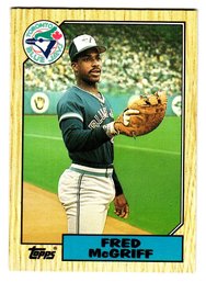 1987 Topps Traded Fred McGriff Rookie Baseball Card Blue Jays