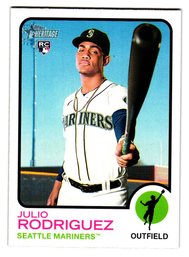 2022 Topps Heritage High Numbers Julio Rodriguez Rookie Baseball Card Mariners
