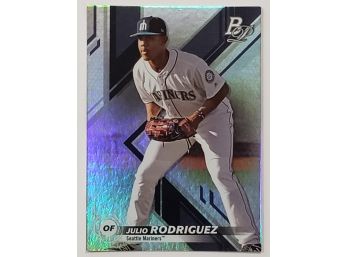 2019 Bowman Platinum Julio Rodriguez Prospect Baseball Card Seattle Mariners