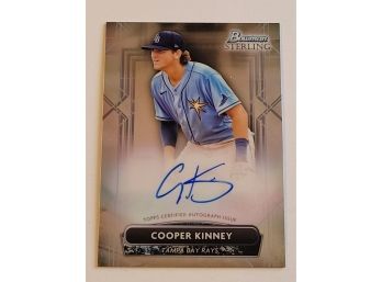 2022 Bowman Sterling Cooper Kinney Auto Prospect Baseball Card Rays