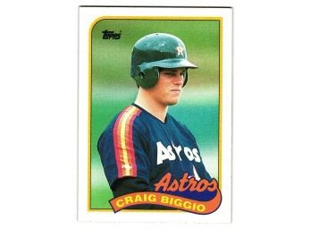 1989 Topps Craig Biggio Rookie Baseball Card Astros