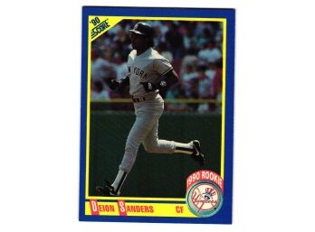 1990 Score Deion Sanders Rookie Baseball Card Yankees