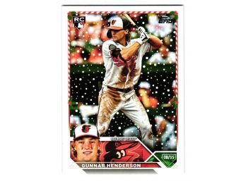 2023 Topps Holiday Gunnar Henderson Rookie Baseball Card Orioles
