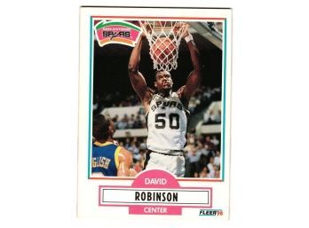 1990 Fleer David Robinson Basketball Card Spurs