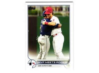 2022 Topps Wander Franco Bryce Harper MVP Meets Rookie Baseball Card Rays Phillies